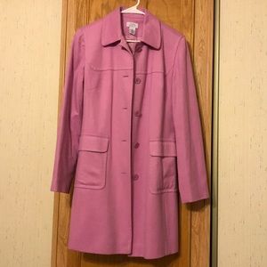 LOFT soft pink wool blend coat Women’s 10
